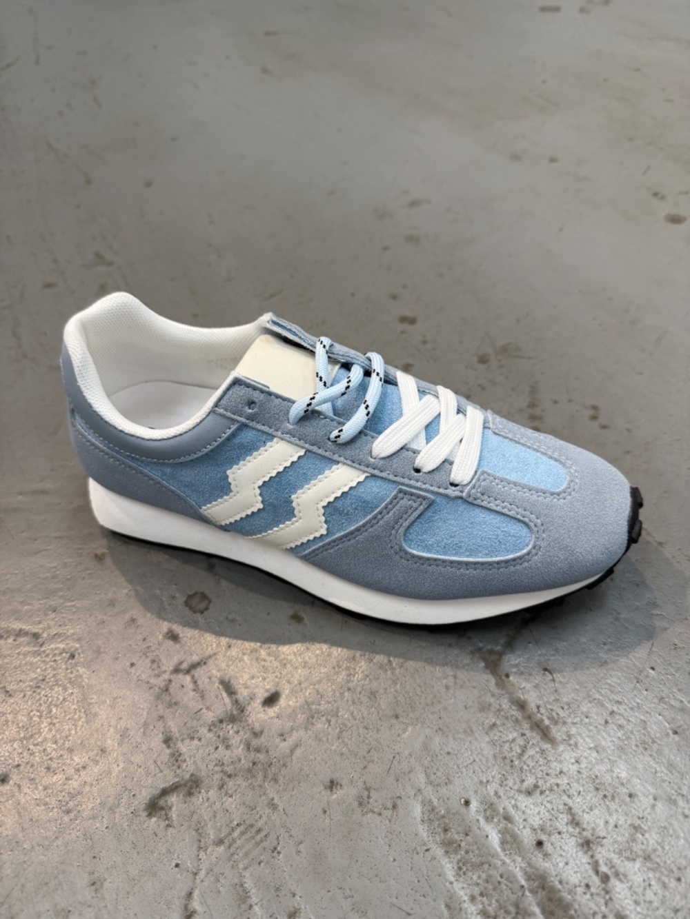 Neutral  blue  double  Lace-Up Women's Sneaker 3050
